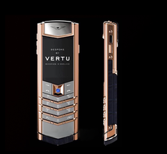  Vertu Signature Red Gold Handset Blue Sapphire Select Key 