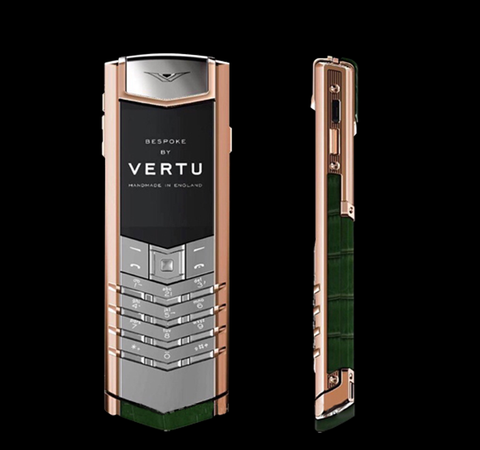 Vertu Signature S Rose Gold Hunter Green Alligator