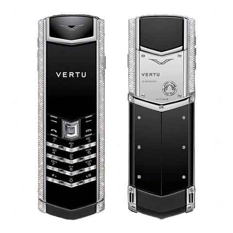 Vertu Signature S White Gold Pave Baguette Diamonds