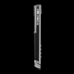  Vertu Signature Stainless Steel Black Leather 