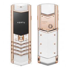  Vertu Signature White Red Gold Diamonds 