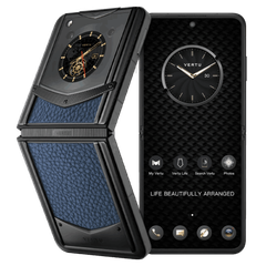  Điện Thoại Vertu Ironflip Gentleman Blue Calf Bes Fee 