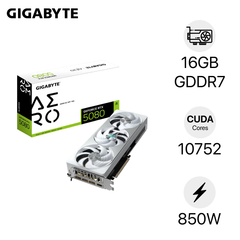  VGA Gigabyte Geforce RTX 5080 Aero OC 16GB GV-N5080AERO OC-16GD 