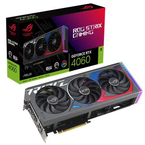 VGA Asus Rog Strix Geforce Rtx 4060 Oc Edition 8gb Gddr6