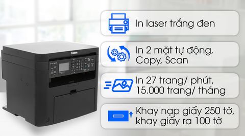 Máy In Laser Trắng Đen Canon Laser MF241d - Chính hãng