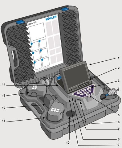 Camera nội soi công nghiệp Wöhler VIS 350 PLUS (30m, đầu dò rời)