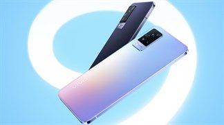 Vivo S9 lộ diện qua poster chính thức, mặt lưng có hiệu ứng gradient chuyển sắc, khung viền vuông vức tương tự dòng iPhone 12