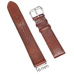  Dây da đồng hồ size 16 mm nâu nhạt DVM1K1 