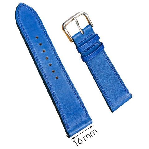 Dây da đồng hồ size 16 mm xanh nhạt DVM1K1