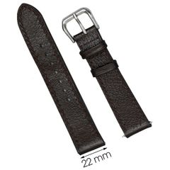  Dây da đồng hồ size 22 mm nâu đậm CKM1K1 