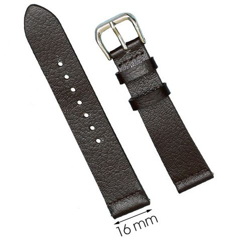 Dây da đồng hồ size 16 mm nâu đậm CKM1K3