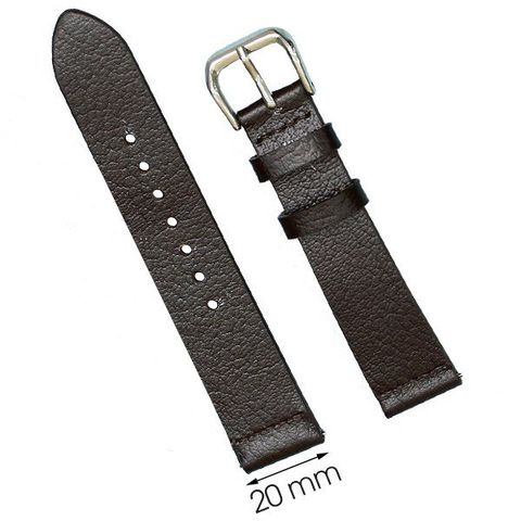 Dây da đồng hồ size 20 mm nâu đậm CKM1K3