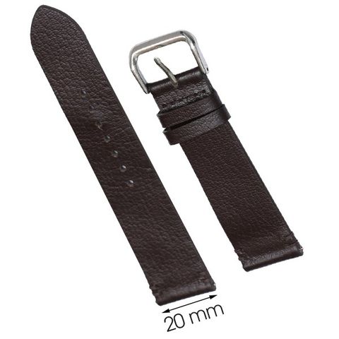 Dây da đồng hồ size 20 mm nâu đậm CKM1K6