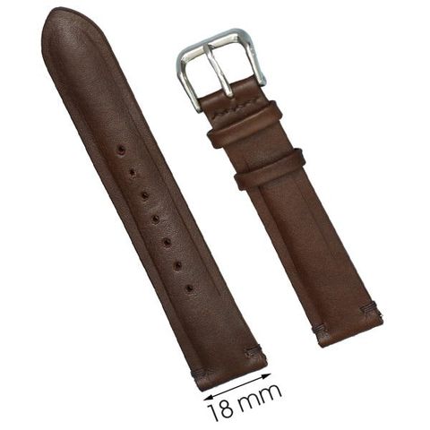 Dây da đồng hồ size 18 mm nâu đậm DVM6K5