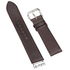  Dây da đồng hồ size 16 mm nâu đậm SAM1K1 