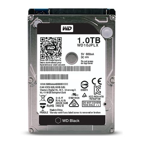 Western 1TB 7200RPM Black 32MB For Laptop