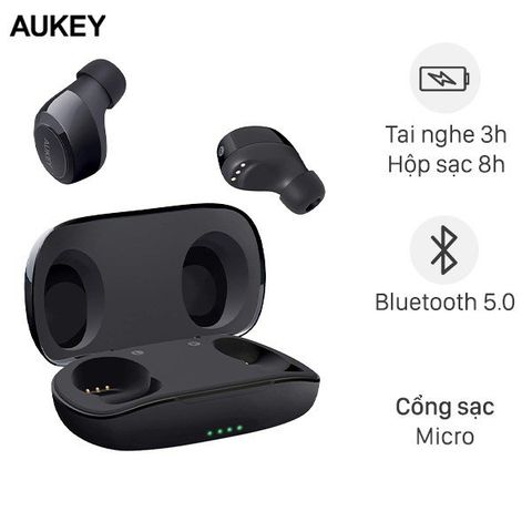 Tai nghe Bluetooth True Wireless Aukey EP-T16S Đen
