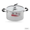 Quánh inox 3 đáy nắp kính 16 cm HappyCook Q16 MLGP