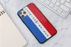 Ốp lưng iPhone 11 Pro Max nhựa cứng viền dẻo Tempered glass OSMIA Xanh navy đỏ