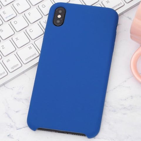 Ốp lưng iPhone XS Max nhựa dẻo LIQUID SILICONE B JM Xanh chân trời
