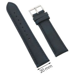  Dây da đồng hồ size 20 mm xanh dương G027 