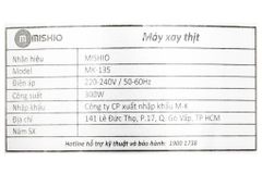  Máy xay thịt đa năng Mishio MK-135 