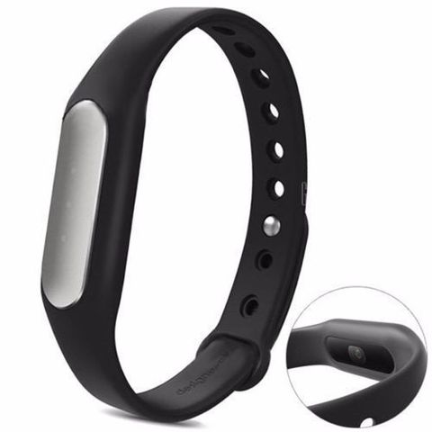 Xiaomi Mi Band 1S Heart Rate Wristband With White Led  -  Black