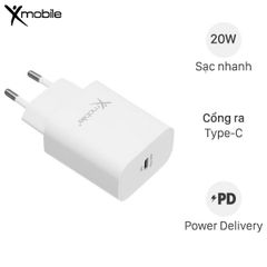  Adapter Sạc Type C PD 20W Xmobile TCE20W Trắng 