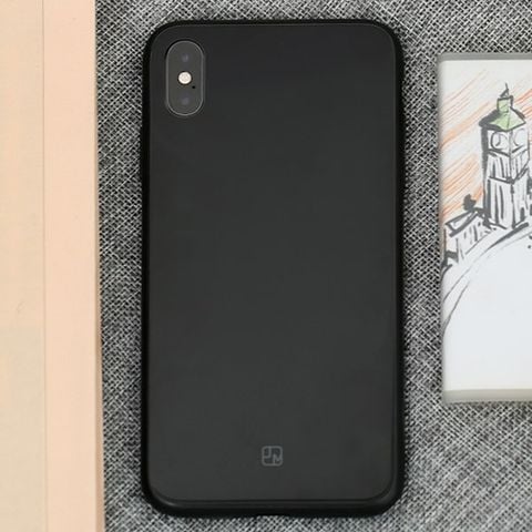 Ốp lưng iPhone XS Max Nhựa dẻo Glass Duo JM đen