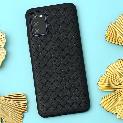 Ốp lưng Galaxy A02S nhựa dẻo Woven OSMIA Đen