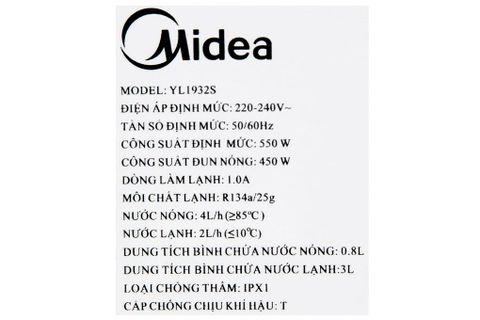 Máy nước nóng lạnh Midea YL1932S (IMEI)