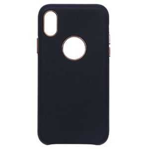 Ốp lưng iPhone X Nhựa cứng Lolly PU Leather Xanh Navy