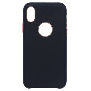 Ốp lưng iPhone X Nhựa cứng Lolly PU Leather Xanh Navy