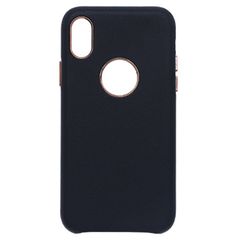  Ốp lưng iPhone X Nhựa cứng Lolly PU Leather Xanh Navy 
