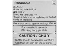  Máy xay sinh tố Panasonic MX-M210SRA 