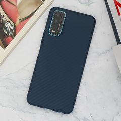  Ốp lưng Vivo Y20/Y20S/Y12S Nhựa dẻo Vigour Carbon Fiber COSANO Navy 