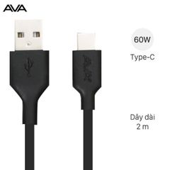  Cáp Type-C 2 m AVA DS460-TB Đen 