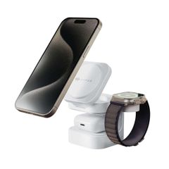  Bộ sạc không dây HyperJuice Qi2 3-in-1 Magnetic Charging Stand 