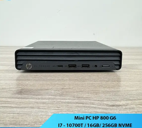 Máy Bộ Mini PC HP EliteDesk 800 G6 Core i7-10700T, Ram 8GB, SSD 256GB NVME, Wifi, Win 10