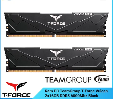 Ram Desktop TeamGroup T-Force Vulcan 2x16GB DDR5 6000Mhz