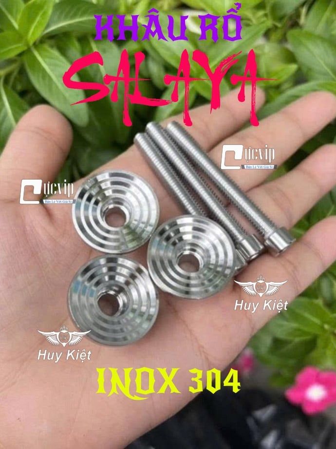 Ốc Khâu Rổ SALAYA INOX 304 [Kèm Ốc Inox 304] Dream, Wave A S RS RSX ZX Blade, Fu Neo, Fu Led