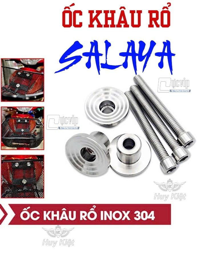 [Kèm Ốc Inox 304] Khâu Ốc Gắn Rổ SALAYA INOX 304 Future, Wave, Dream (Future I II X Neo Led, Wave Nhỏ A S RS RSX ZX Blade)