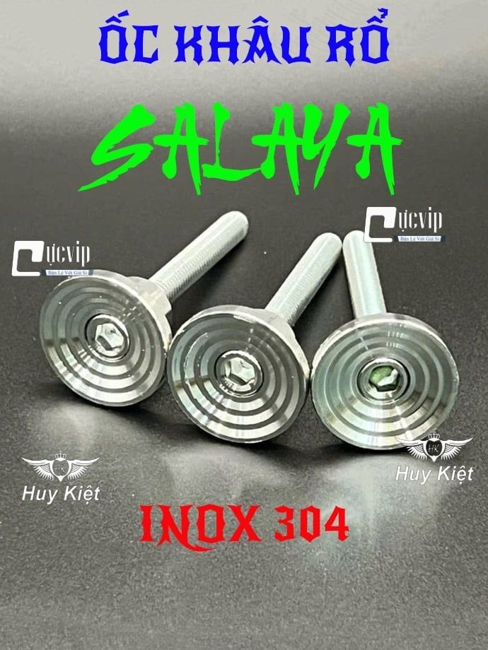 [Tặng Ốc Inox 304] Ốc Khâu Gắn Rổ SALAYA INOX 304 Lắp Tất Cả Dòng Xe Wave, Future, Dream
