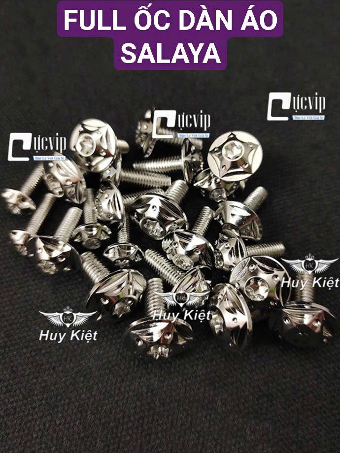 [FULL BỘ] FULL Ốc Dàn Áo SALAYA INOX 304 Gắn Nhiều Dòng Xe (AB Vario Ex Win Wave Dr Si Fu...) MS9942