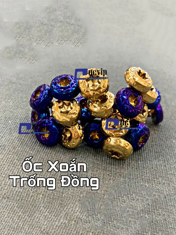 Combo 4 Ốc Xoắn Gắn Dàn Áo Yamaha Kiểu Trống Đồng 5Ly Xi Titan, Xi Vàng MS2767