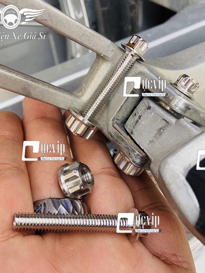 Combo 2 Ốc Gác Chân Sau Kèm Tán Salaya (Honda 6Ly - Yamaha, Winner, Winner X 8Ly) MS3723