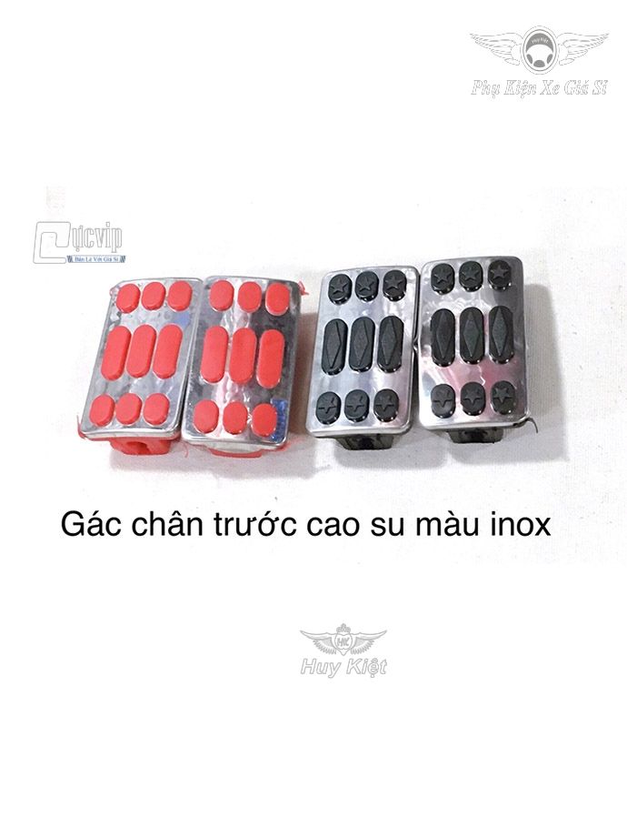 Gác Chân Trước Wave, Dream Cao Su Màu Inox MS2247