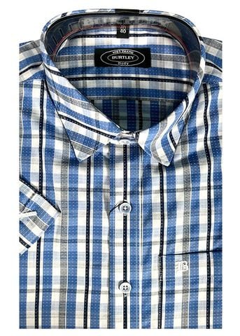  ÁO SƠMI NAM NGẮN TAY SLIMFIT B1927-22F-1 XANH BIỂN 