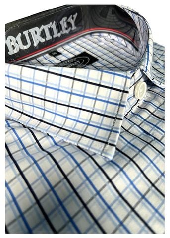  ÁO SƠMI NAM DÀI TAY SLIMFIT B1917-21F-2 CARO XANH BIỂN 