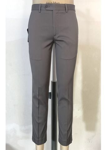  QUẦN TÂY NAM KHÔNG LY SLIMFIT QT52-032S XÁM 